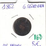 MONEDA GRAN BRETAÑA 0,5 PENIQUE 1862