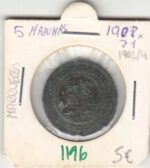 MONEDA MARRUECOS 1908
