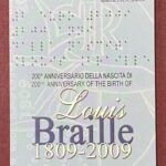 CARTERA ITALIA MONEDA 2 EUROS LOUIS BRAILLE 2009
