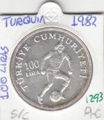CR1293 MONEDA TURQUIA 100 LIRAS 1982 SIN CIRCULAR