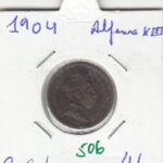 CRE0506 MONEDA ESPAÑA ALFONSO XIII 2 CENTIMOS 1904