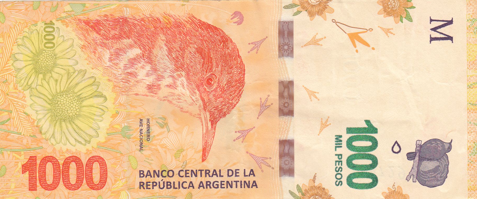 imagen-13-8442.jpg CRBEX090 BILLETE ARGENTINA 1000 PESOS 2020 MBC - Imagen 1