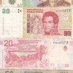 CRBEX092 LOTE DE 8 BILLETES DIFERENTES ARGENTINA MBC-