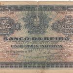 CRBX122 BILLETE MOZAMBIQUE 5 LIBRAS 1919 MC