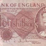 CRBX132 BILLETE INGLATERRA 10 SHILLING BC