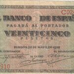 CRBS0463 BILLETE ESPAÑA 25 PESETAS 1938 MBC-
