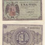 CRBS0519 BILLETE ESPAÑA 1 PESETA FEBRERO 1938 CON AGUJERO SERIE D MBC