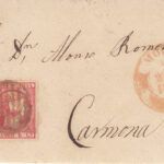 CRCAR019 CARTA MORON A CARMONA Nº 17 MATASELLO PARRILLA NEGRA Y BAEZA MORON