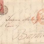 CRCAR027 CARTA REUS A BARCELONA SELLO Nº 17 PARRILLA NEGRA Y BAEZA EN ROJO