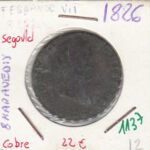CRE1137 8 MARAVEDIS FERNANDO VII 1826 SEGOVIA