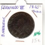 CRE1146 8 MARAVEDIS FERNANDO VII 1820 JUBIA