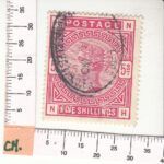 CREXT0133 SELLO INGLATERRA Nº CAT 43 USADO. PERFORADO C.I.H. 8S FILIGRANA ANCHA USADO