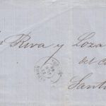CRCAR110 ENVOLTURA DE CARTA DE PADRON A SANTIAGO CON SELLO Nº 81. FECHADOR NEGRO.