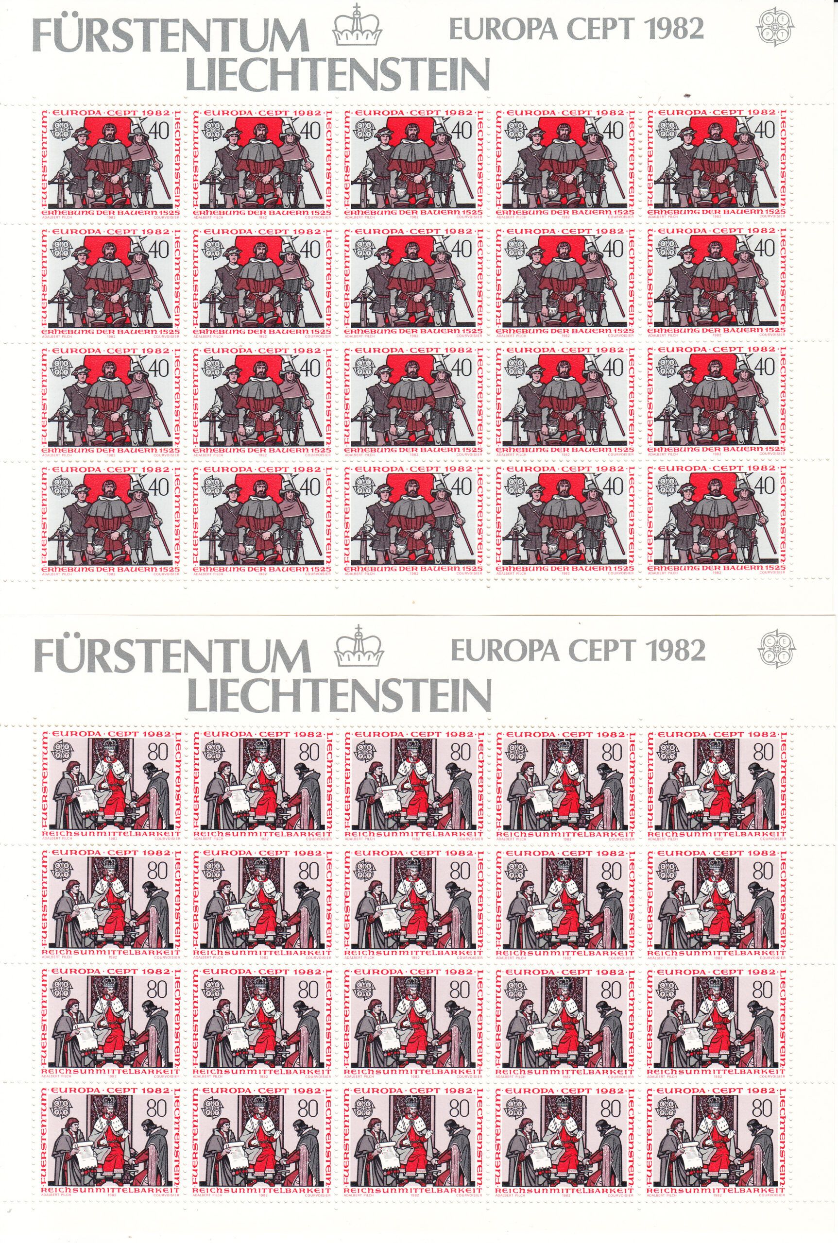 imagen-13-9356.jpg CRSEXT0165 SELLOS LIECHTENSTEIN Nº CAT 732-3 XX MINIPLIEGO SIN CHARNELA - Imagen 1