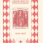 CRSEXT0184 SELLO MONACO Nº CAT 7 XX HOJA BLOQUE SIN CHARENLA