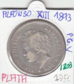 CRE1203 MONEDA ESPAÑA ALFONSO XIII 5 PESETAS 1893 PLATA