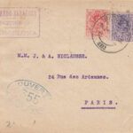 CRCAR152 SOBRE DE BILBAO A PARIS CON SELLOS Nº 269 Y 270. CENSURA MILITAR Nº 355 SEÑAL DE HABER SIDO REVISADA.