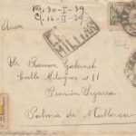 CRCAR203 SOBRE CON LA CARTA COMPLETA EN SU INTERIOR DE TREMP (LERIDA) A MALLORCA CON LOS SELLOS Nº 817, 857 -3- Y UNO DE FRENTES