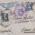 CRCAR206 SOBRE DE BARCELONA A BUENOS AIRES, CON LOS SELLOS Nº 829, 858, 859 Y 860 -2-. FECHADOR AEREO EN NEGRO Y CENSURA MILITAR