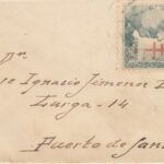 CRCAR223 SOBRE DE TARJETA DE VISITA DIRIGIDA AL PUERTO DE SANTA MARIA CON SELLO Nº 937.