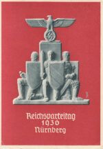 CRCAR258 TARJETA PROPAGANDA ALEMANA CELEBRANDO EL DIA DEL PARTIDO EL 13-09-36 CON SELLO Nº 580 Y MATASELLO DE NUREMBERG
