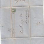 CRCAR259 CARTA COMPLETA DE LA HABANA A MANZANILLA (HUELVA) CON SELLO Nº 19 DE ANTILLAS. MATASELLO ILEGIBLE.