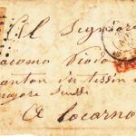 CRCAR266 ENVUELTA DE CARTA DE FRANCIA A ITALIA CON SELLO Nº 16 CONMATASELLOS DE PUNTOS MARCA PP EN ROJO.