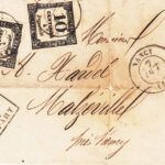 CRCAR267 CARTA COMPLETA DE NANCY CON 2 SELLOS DEL Nº 2 DE TAXA FECHADOR 07-10-61