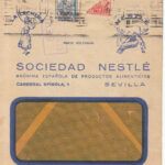 CRCAR300 SOBRE CON CENSURA MILITAR DE SEVILLA CON SELLO BISECTADO Nº 823 DE ESPAÑA Y LOCAL 675 DE SEVILLA