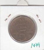 CR1479 MONEDA ALEMANIA ORIENTAL 5 MARCOS 1969 MBC - Imagen 2