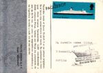 CRCAR334 TARJETA POSTAL DEL BUQUE THE QUEEN ELIZABETH 2 FRANQUEADO CON SELLO INGLES Y MARCA PAQUEBOT 02-05-1969 - Imagen 2