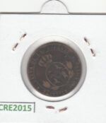 CRE2015 MONEDA ESPAÑA ISABEL II 2 CENTIMOS DE ESCUDO 1867 MADRID - Imagen 2