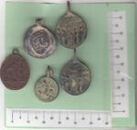 CRM0511 LOTE DE 5 MEDALLA RELIGIOSA A IDENTIFICAR BC - Imagen 2