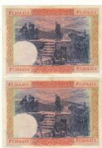 CRBS0913 PAREJA CORRELATIVA BILLETES ESPAÑA 100 PESETAS 1925 MBC - Imagen 2