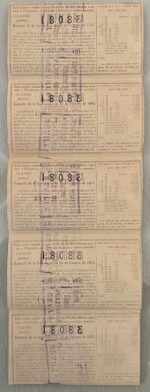 CRBL0087 LOTE 5 DECIMOS LOTERIA NACIONAL 12 DE FEBRERO 1943 EBC - Imagen 2