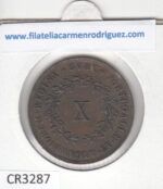 CR3287 MONEDA PORTUGAL 10 REIS 1852 MBC - Imagen 2