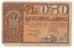CRBL0186 BILLETE LOCAL GIRONA 50 CTS 1937 MC - Imagen 2