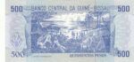 BILLETE GUINEA BISSAU 500 PESOS 1990 P-12 SIN CIRCULAR - Imagen 2