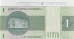 BILLETE BRASIL 1 CRUZEIROS 1980 P-191Аc N01842 - Imagen 2