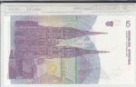 BILLETE CROACIA 5 DINARA 1991 P-17a - Imagen 2