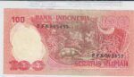 BILLETE INDONESIA 100 RUPIAS 1977 P-116 - Imagen 2
