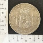 CRBAN344 MONEDA ESPAÑA 5 PESETAS ALFONSO XII 1882 *18*87 MSM PLATA - Imagen 2