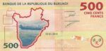 CRBX0473 BILLETE BURUNDI 500 CENT DE FRANCOS 2015 SIN CIRCULAR HAY 10 UNDS - Imagen 2