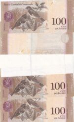 CRBX0579 LOTE 5 BILLETES VENEZUELA 100 BOLIVARES 2014 PRUEBAS SIN CIRCULAR - Imagen 2
