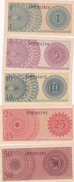 CRBX0747 LOTE 5 BILLETES INDONESIA DIFERENTES - Imagen 2