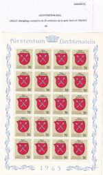 CRSEXT0519 SELLOS LIECHTENSTEIN Minipliego completo de 20 unidades de la serie Yvert nº 399/402 - Imagen 2