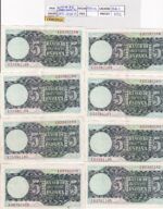 CRBS2814 LOTE 8 BILLETES ESPAÑA 5 PESETAS 1948 SERIE A EBC - Imagen 2