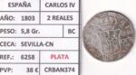 CRBAN374 MONEDA ESPAÑA CARLOS IV 2 REALES 1803 (VER DESCRIPCION EN FOTO) - Imagen 2