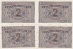 CRBS2186 LOTE DE 4 BILLETE ESPAÑA 2 PESETAS 1938 SERIE L S/C- Y S/C - Imagen 2