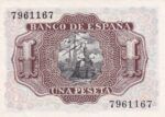 CRBS2438 BILLETE ESPAÑA 1 PESETA 1953 SIN SERIE S/C- - Imagen 2